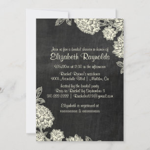 Invitations Élégantes de douches nuptiales en ardo