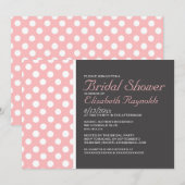 Invitations Élégantes de douches nuptiales Polka D (Devant / Derrière)