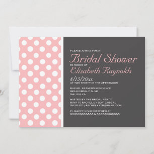 Invitations Élégantes de douches nuptiales Polka D