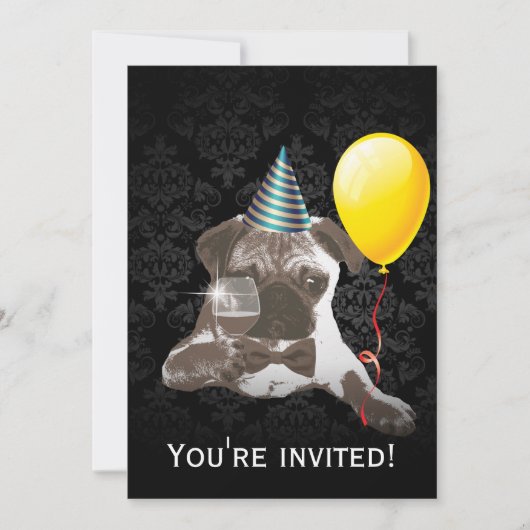 Invitations élégantes de fête d'anniversaire de (Devant)