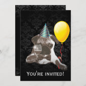 Invitations élégantes de fête d'anniversaire de (Devant / Derrière)