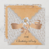 Invitations élégantes de fête d'anniversaire de (Devant / Derrière)