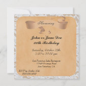 Invitations élégantes de fête d'anniversaire de (Dos)