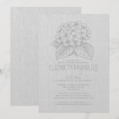 Invitations élégantes de Fête de la mariée de (Devant / Derrière)