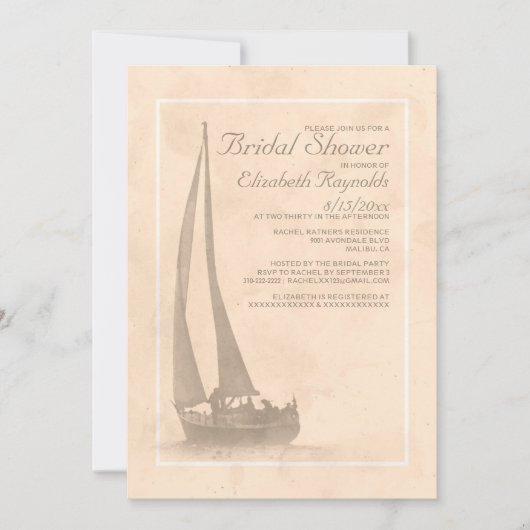 Invitations élégantes de Fête de la mariée de (Devant)