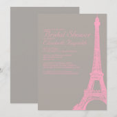 Invitations élégantes de Fête de la mariée de Tour (Devant / Derrière)
