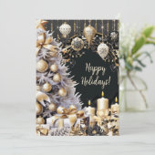 Invitations élégantes de fêtes de fin d'année (Debout devant)