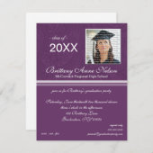 Invitations élégantes de la fête de graduation (Devant / Derrière)