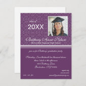 Invitations élégantes de la fête de graduation (Devant / Derrière)