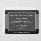 Invitations élégantes de la partie de retraite pho (Dos)