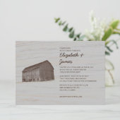 Invitations Élégantes de mariage à la ferme (Debout devant)