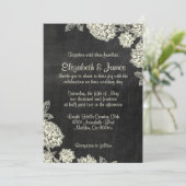 Invitations élégantes de mariage d'ardoise (Debout devant)