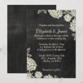 Invitations élégantes de mariage d'ardoise (Devant / Derrière)