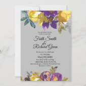 Invitations élégantes de Mariage de automne violet (Devant)