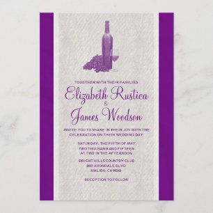 Invitations élégantes de mariage de bouteille de