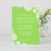 Invitations élégantes de mariage de chaux (Debout devant)