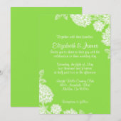 Invitations élégantes de mariage de chaux (Devant / Derrière)