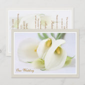 Invitations élégantes de mariage de Lillies (Devant / Derrière)