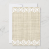 Invitations Élégantes De Mariage De Linge Et De De (Dos)