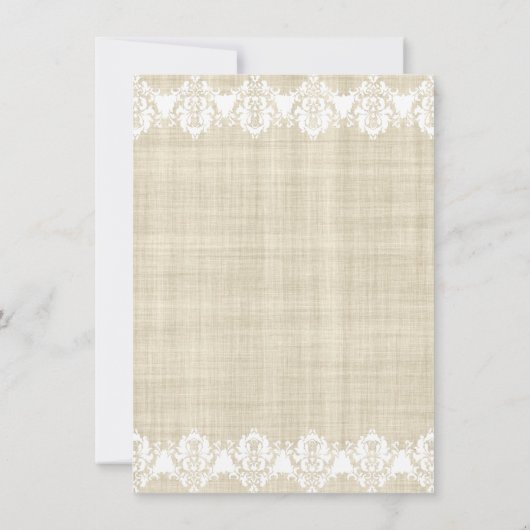 Invitations Élégantes De Mariage De Linge Et De De (Dos)