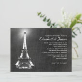 Invitations élégantes de mariage de Paris (Debout devant)