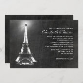 Invitations élégantes de mariage de Paris (Devant / Derrière)