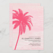 Invitations élégantes de mariage de plage de (Devant / Derrière)