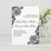 Invitations élégantes de mariage en dentelle (Debout devant)