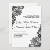 Invitations élégantes de mariage en dentelle (Devant / Derrière)