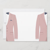 Invitations Élégantes De Mariage Gay Rose Et Bleu (Dos)