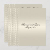 Invitations élégantes de Pearl Satin (Devant / Derrière)