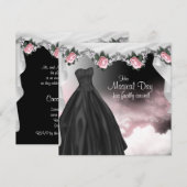 Invitations élégantes de Quinceanera Rose Rose Ros (Devant / Derrière)