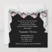 Invitations élégantes de Quinceanera Rose Rose Ros (Dos)