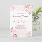 Invitations Élégantes De Répétition De Mariage Ave (Debout devant)