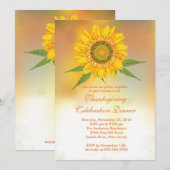 Invitations élégantes de tournesol d'automne (Devant / Derrière)