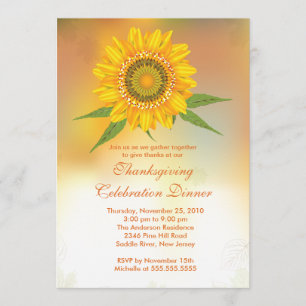 Invitations élégantes de tournesol d'automne