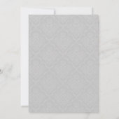 Invitations élégantes de White Mariage damassé (Dos)