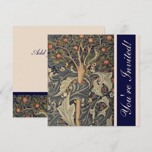 Invitations élégantes de William Morris (Devant / Derrière)