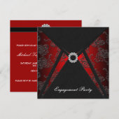 Invitations élégantes des parties d'engagement (Devant / Derrière)