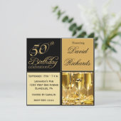 Invitations élégantes du 50e anniversaire (Debout devant)