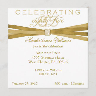 Invitations élégantes du 85e anniversaire