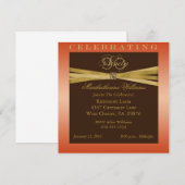 Invitations élégantes du 90e anniversaire (Devant / Derrière)