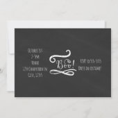 Invitations élégantes du Citrouille Chalkboard Hal (Dos)