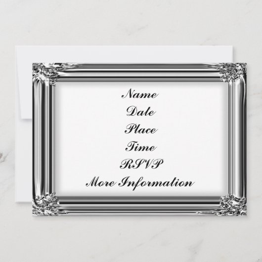 Invitations élégantes et classiques (Dos)