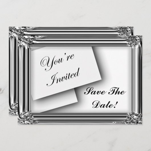 Invitations élégantes et classiques (Devant / Derrière)