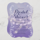 Invitations Élégantes Lilac Purple Bridal (Devant / Derrière)