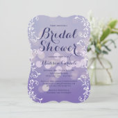Invitations Élégantes Lilac Purple Bridal (Debout devant)