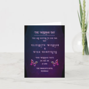 Invitations élégantes Mauve et Gold Wedding