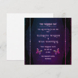 Invitations élégantes Mauve et Gold Wedding