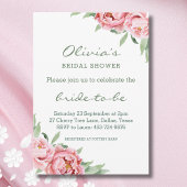 Invitations Élégantes Pink Peony